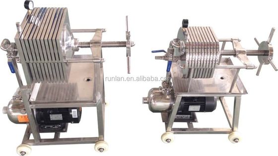 Square Gasket Stainless Steel Filter Press Plate Frame Machine for Food Sugar Beer Industry