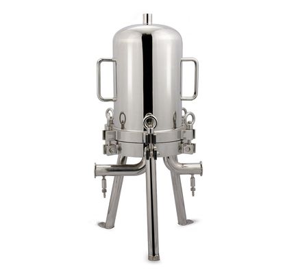 Sanitary Stainless Steel 304/316L Bottom Cartridge Filter Housing for Liquid Filtration