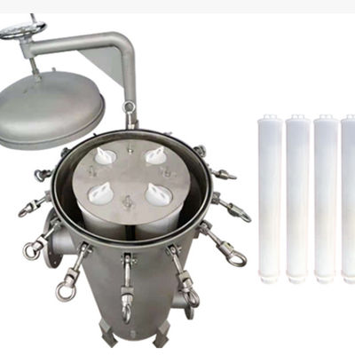 Sanitary Stainless Steel 304/316L Bottom Cartridge Filter Housing for Liquid Filtration