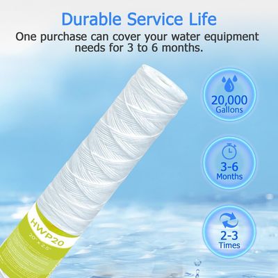 String Wound Sediment Filter Cartridge Clean and Clear Water with 10*10*30cm Size