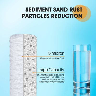String Wound Sediment Filter Cartridge Clean and Clear Water with 10*10*30cm Size