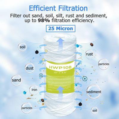 String Wound Sediment Filter Cartridge Clean and Clear Water with 10*10*30cm Size