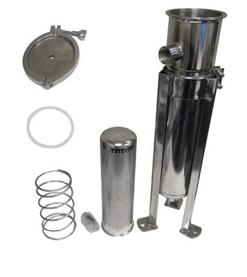 Stainless Steel Bag Filter Housing for Hotels 62KG Weight NPT Inlet 100 psi Pressure