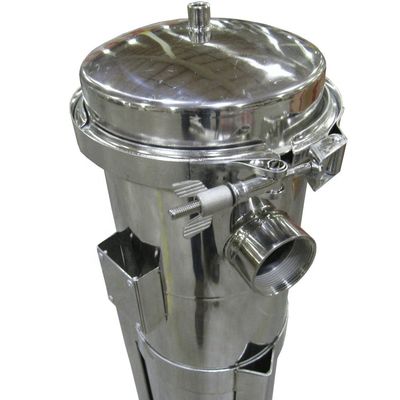 62KG Construction Works 304 Stainless Steel Bag Filter Housing Dual Side or Bottom 2 Inch NPT Outlet 150 psi