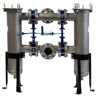 62KG Type 304 SS Duplex Bag Filter Vessel for Filtration in Your Manufacturing Plant