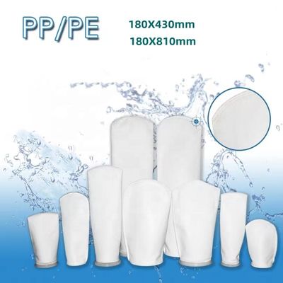 180x810mm 180x430mm Liquid Filter Bag PP/Stainless Ring for Water Purification System