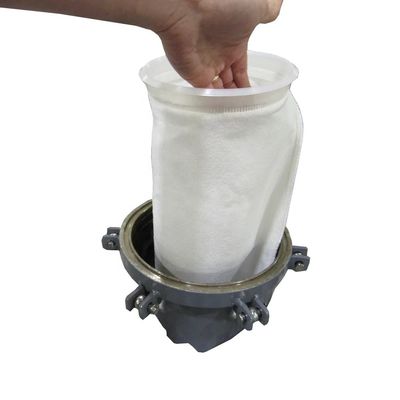 2 Size Energy Mining Polyester Felt Liquid Filter Bags 0.5 Micron Polypropylene Ring