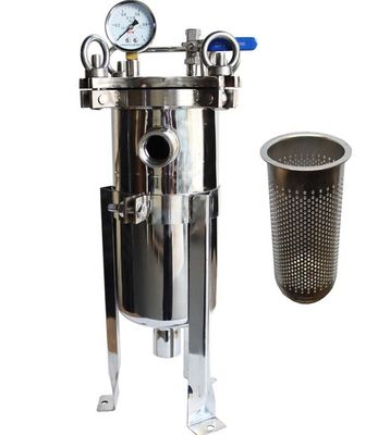 62KG 304 Stainless Steel Bag Filter Housing for Restaurant Solid-Liquid Separation 120PSI