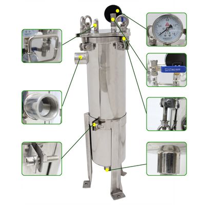 304 Stainless Steel Bag Filter Housing for Oil and Gas Industry Explosion-Proof 30 LPM