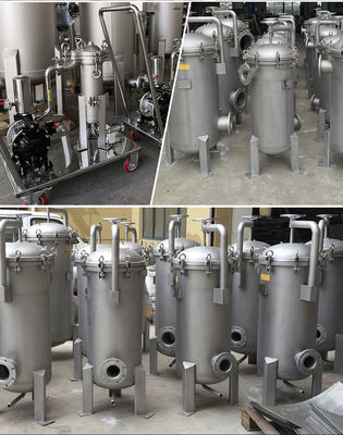 Liquid Filtration Stainless Steel Bag Filter Housing 62KG Weight for Hotels and More