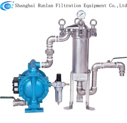Filtration System With Turtleback Single Bag Filter Filtering Impurities