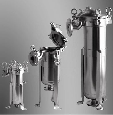 Filtration System With Turtleback Single Bag Filter Filtering Impurities