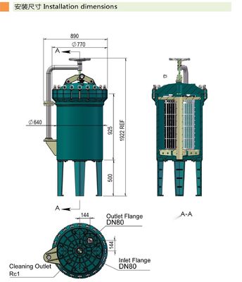 20-40m3/h Design Flow Super September Filter Bag Housing for Beer Water Beverage