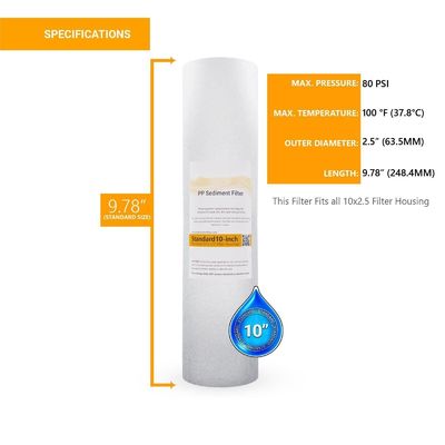 Compact 500L/Hour Ultra-Fine Sediment Filter Cartridge for Crystal Clear Drinking Water