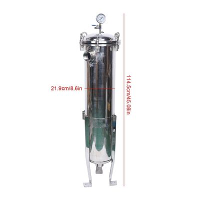 Printing Shops 150PSI 304 Stainless Steel Bag Filter Housing Industrial Sock Filter 10t/h Weight KG 62
