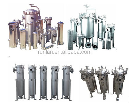 62 KG Weight Stainless Steel Bag Filter Housing System Micron Options for Food Shop